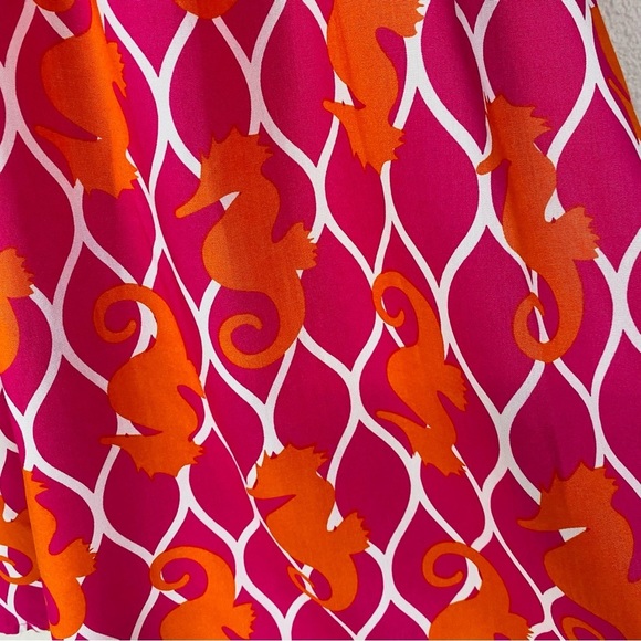 Escapada Strapless Seahorse Print Dress Size L - Picture 5 of 9